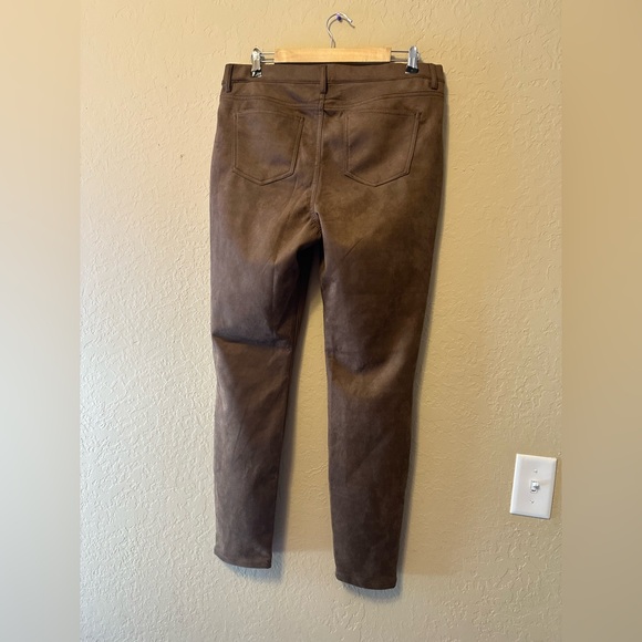 Time and Tru XL 12-14 Large Faux Suede Brown Pull On Skinny Pants - Picture 4 of 8